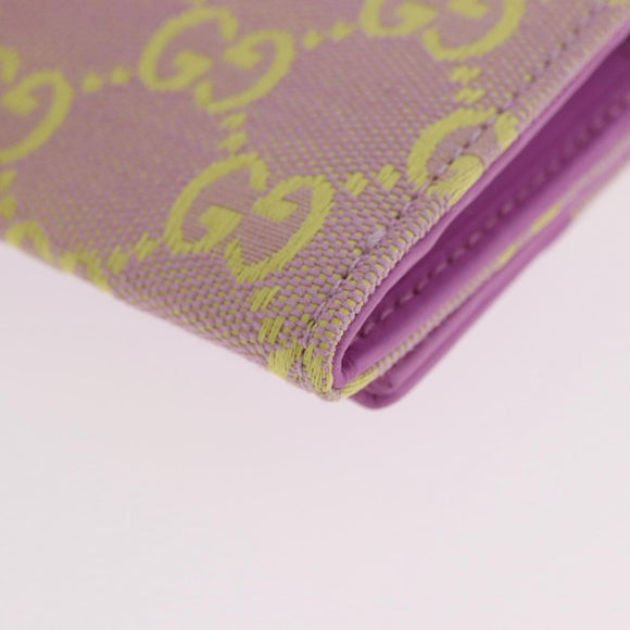 GUCCI GG Canvas Card Case Purple 783120 Auth SW2352SM