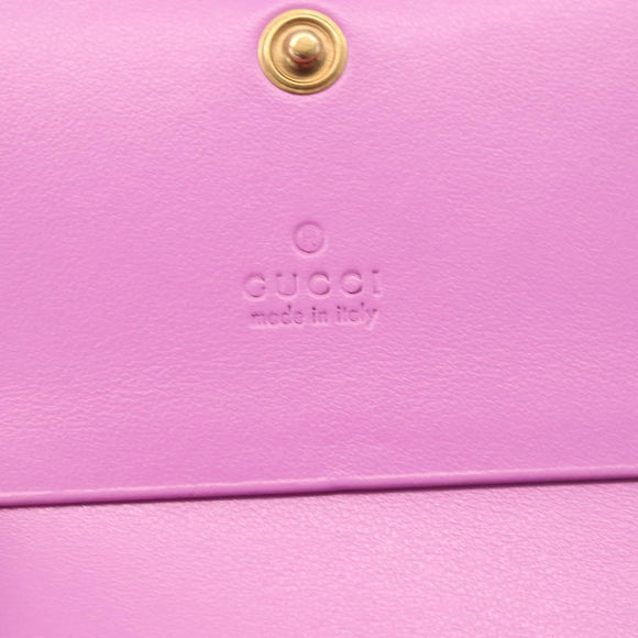 GUCCI GG Canvas Card Case Purple 783120 Auth SW2352SM