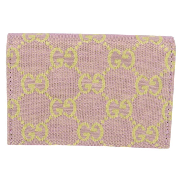 GUCCI GG Canvas Card Case Purple 783120 Auth SW2352SM