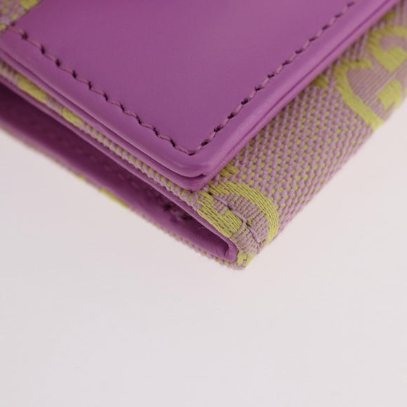 GUCCI GG Canvas Card Case Purple 783120 Auth SW2352SM