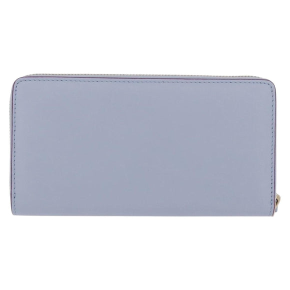 GUCCI Yuko Higuchi Zip Around Wallet Japan Leather Blue 847918 Auth SW2354SM