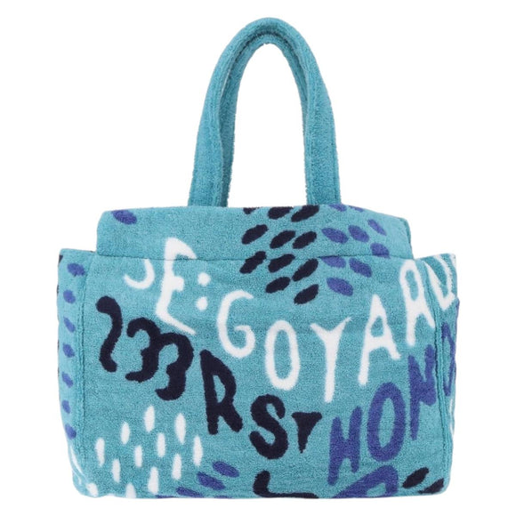 GOYARD Terry Eponge Bag Limited Edition Bag Pile Turquoise Blue Auth SW2357SM