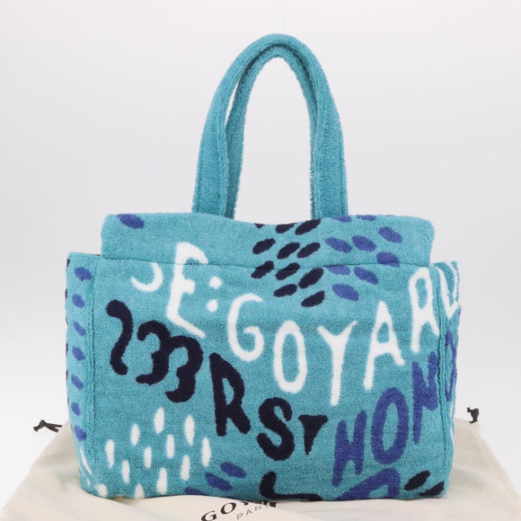 GOYARD Terry Eponge Bag Limited Edition Bag Pile Turquoise Blue Auth SW2357SM