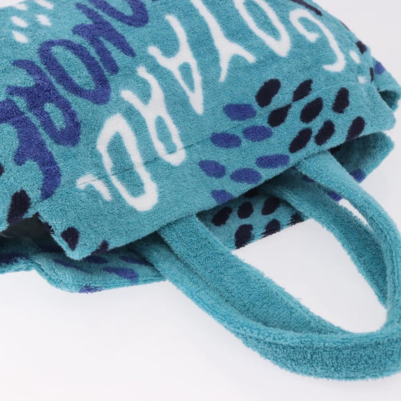 GOYARD Terry Eponge Bag Limited Edition Bag Pile Turquoise Blue Auth SW2357SM