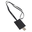 GUCCI Clochette Necklace Leather Black Auth SW2359V-1