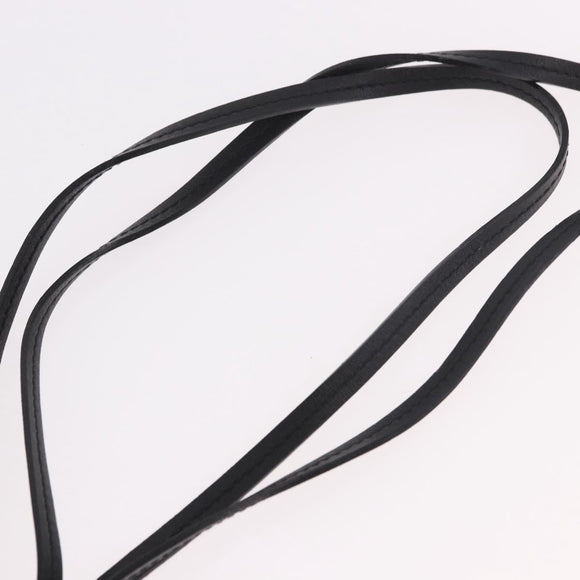 GUCCI Clochette Necklace Leather Black Auth SW2359V