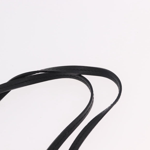 GUCCI Clochette Necklace Leather Black Auth SW2359V