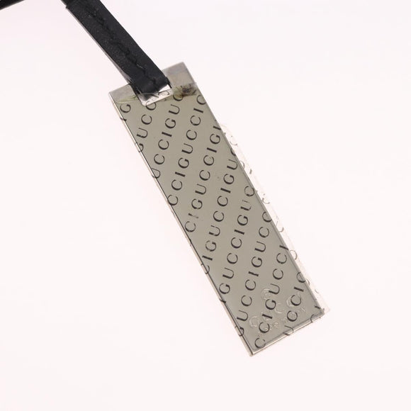 GUCCI Clochette Necklace Leather Black Auth SW2359V