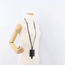 GUCCI Clochette Necklace Leather Black Auth SW2359V-15