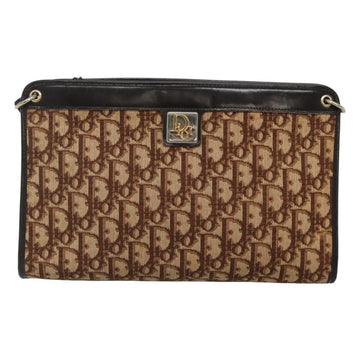 Christian Dior Trotter Canvas Shoulder Bag Brown Auth sw236 - 0