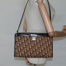 Christian Dior Trotter Canvas Shoulder Bag Brown Auth sw236-20