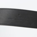 GUCCI GG Supreme Belt PVC 39.4"" Black Silver 411924 Auth SW2361M-11