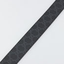 GUCCI GG Supreme Belt PVC 39.4"" Black Silver 411924 Auth SW2361M-13