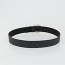 GUCCI GG Supreme Belt PVC 39.4"" Black Silver 411924 Auth SW2361M-2