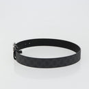 GUCCI GG Supreme Belt PVC 39.4"" Black Silver 411924 Auth SW2361M-3