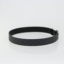GUCCI GG Supreme Belt PVC 39.4"" Black Silver 411924 Auth SW2361M-4