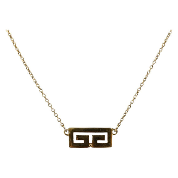 GIVENCHY Necklace metal Gold Auth SW2364