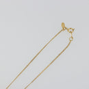 GIVENCHY Rhinestone Necklace metal Gold Auth SW2366-7