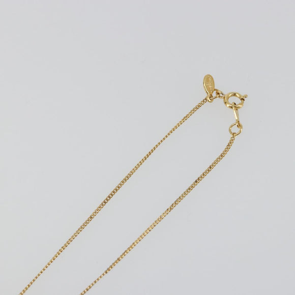 GIVENCHY Rhinestone Necklace metal Gold Auth SW2366