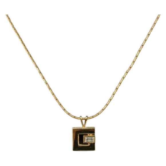 GIVENCHY Necklace metal Gold Auth SW2367