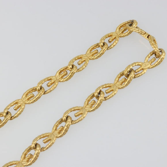 GIVENCHY Necklace metal Gold Auth SW2369