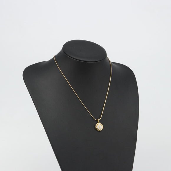 SAINT LAURENT Necklace metal Gold Tone Auth SW2370