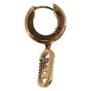 FENDI Aurochre Rhinestones Pierce Earring metal Gold Auth SW2373V-10