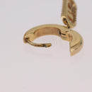 FENDI Aurochre Rhinestones Pierce Earring metal Gold Auth SW2373V-17
