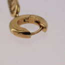 FENDI Aurochre Rhinestones Pierce Earring metal Gold Auth SW2373V-6