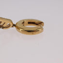 FENDI Aurochre Rhinestones Pierce Earring metal Gold Auth SW2373V-7