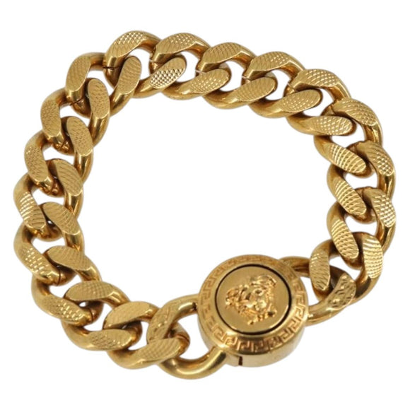 VERSACE Bracelet metal Gold Auth SW2374V