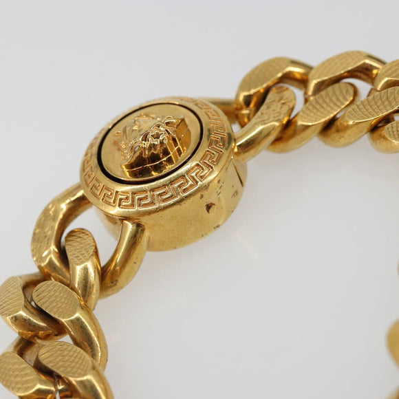 VERSACE Bracelet metal Gold Auth SW2374V
