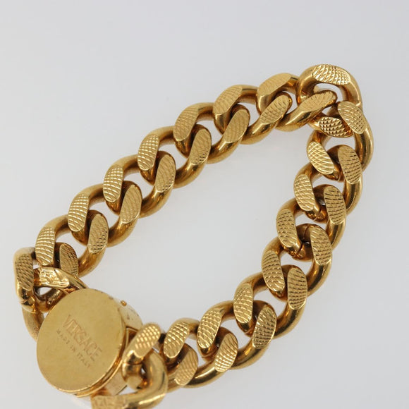 VERSACE Bracelet metal Gold Auth SW2374V