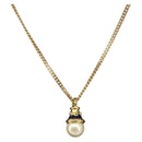 BURBERRY Necklace metal Gold Auth SW2375-1