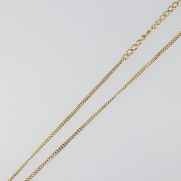 BURBERRY Necklace metal Gold Auth SW2375