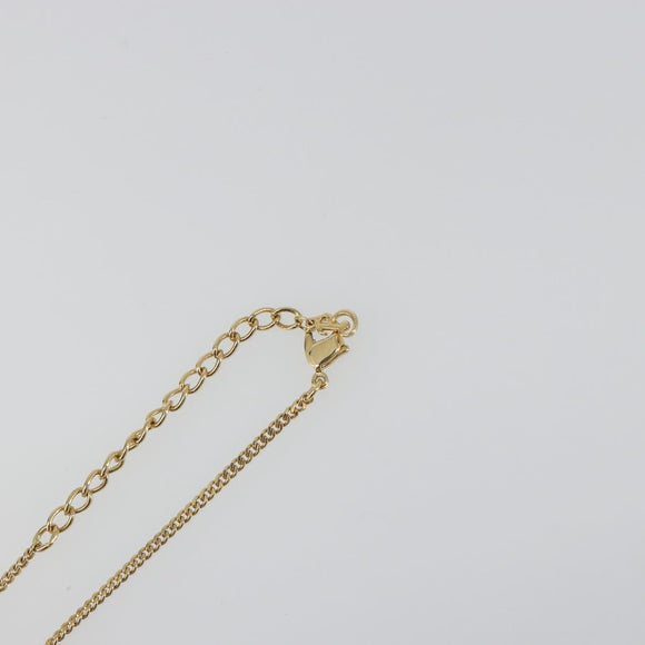 BURBERRY Necklace metal Gold Auth SW2375