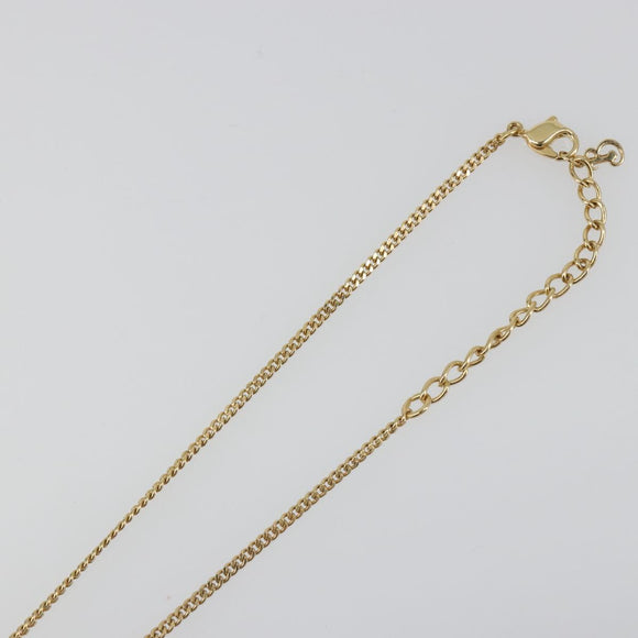 BURBERRY Necklace metal Gold Auth SW2375