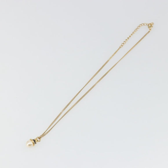 BURBERRY Necklace metal Gold Auth SW2375