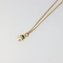 BURBERRY Necklace metal Gold Auth SW2375-9