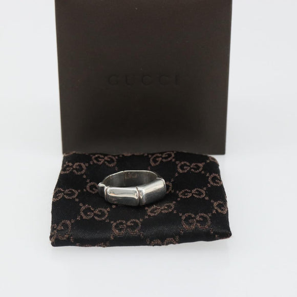 GUCCI Bamboo Ring Ag925 Silver Auth SW2377V