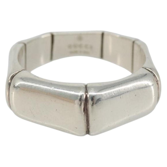 GUCCI Bamboo Ring Ag925 Zilver Auth SW2377V