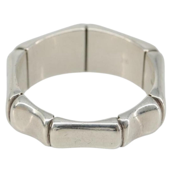 GUCCI Bamboo Ring Ag925 Silver Auth SW2377V
