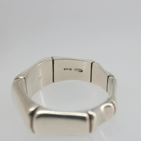 GUCCI Bamboo Ring Ag925 Zilver Auth SW2377V