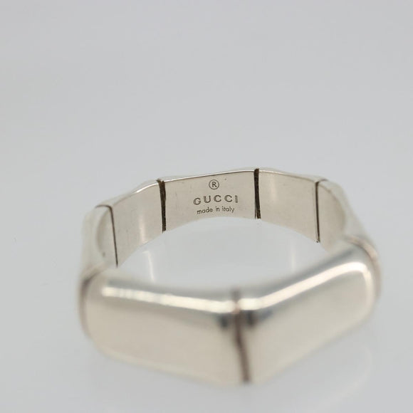 GUCCI Bamboo Ring Ag925 Silver Auth SW2377V