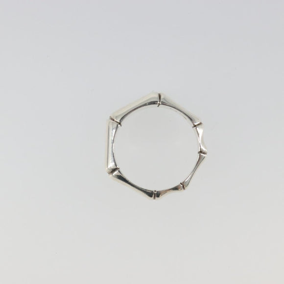 GUCCI Bamboo Ring Ag925 Silver Auth SW2377V