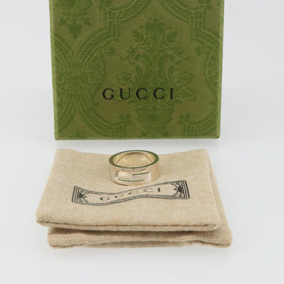 GUCCI Branded G Ring Ag925 Silver Auth SW2378V