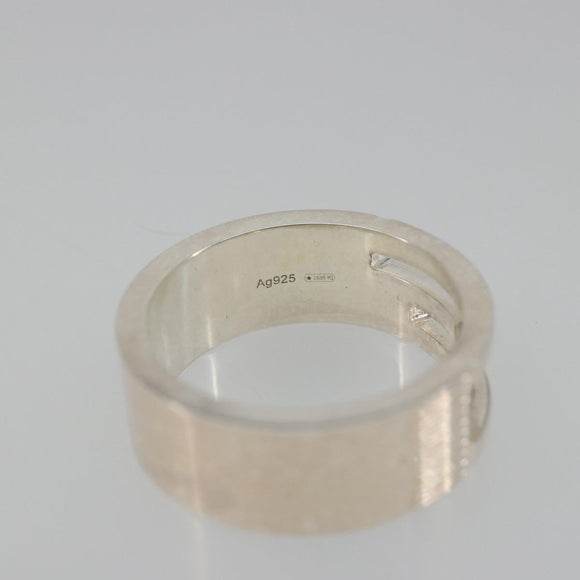 GUCCI Branded G Ring Ag925 Silver Auth SW2378V