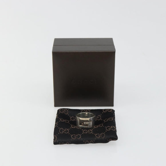 GUCCI Branded G Ring Ag925 Silver Auth SW2379V