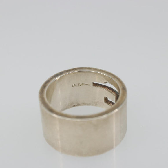 GUCCI Branded G Ring Ag925 Silver Auth SW2379V
