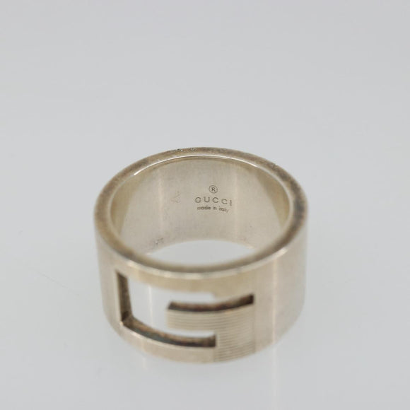 GUCCI Branded G Ring Ag925 Silver Auth SW2379V